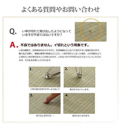 純国産い草上敷きカーペット双目織草津江戸間2畳約176×176cm