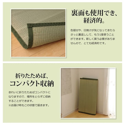 純国産い草上敷きカーペット双目織草津江戸間2畳約176×176cm