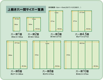 純国産い草上敷きカーペット双目織松団地間3畳約170×255cm