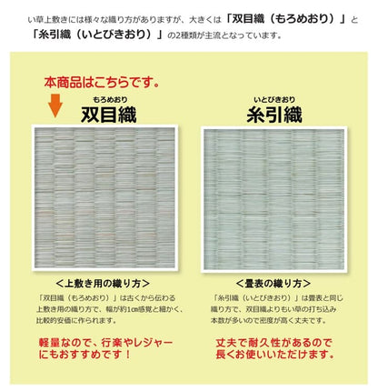 純国産い草上敷きカーペット双目織松江戸間4.5畳約261×261cm