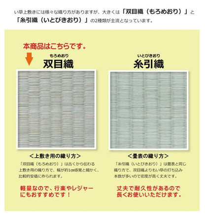 純国産い草上敷きカーペット双目織ほほえみ江戸間3畳約176×261cm