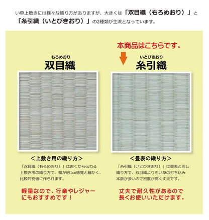 純国産い草上敷きカーペット糸引織湯沢本間6畳約286×382cm
