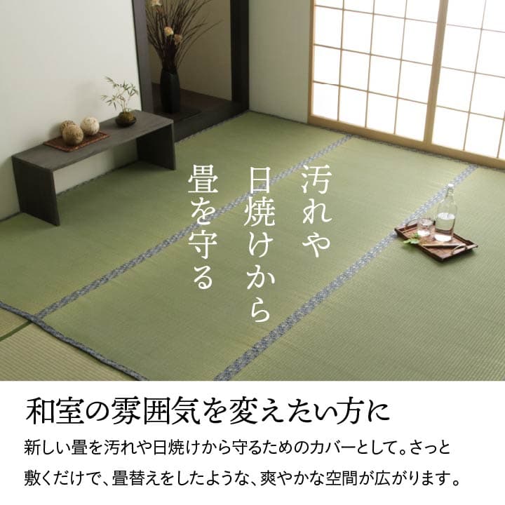 純国産い草上敷き上質ない草で作ったカーペット双目織江戸間2畳約176×176cm