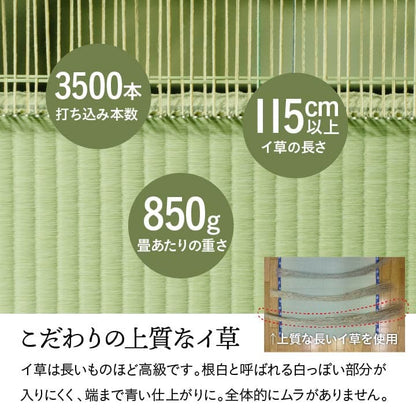 純国産い草上敷き上質ない草で作ったカーペット双目織江戸間2畳約176×176cm