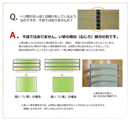 い草上敷きい草上敷はっ水カーペット無地撥水湖水江戸間4.5畳約261×261cm