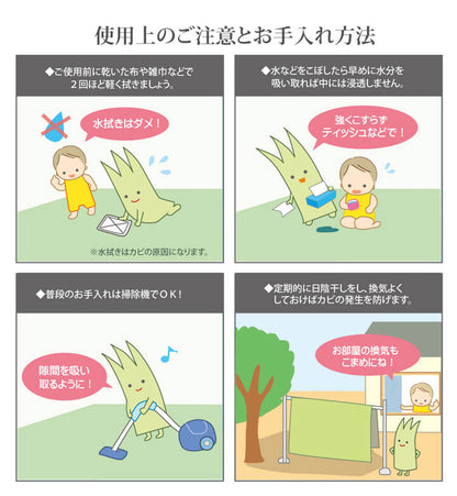 い草ラグラグカーペット3畳長方形かわいい猫ねこネコDXクロネコ約176×230cm裏:不織布