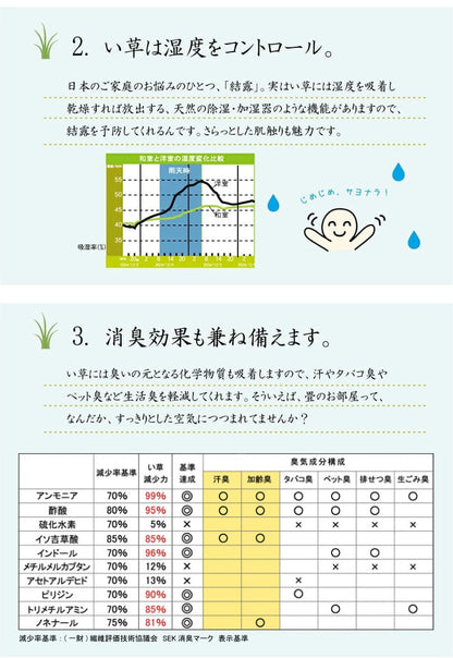 い草ラグおしゃれコンパクトシンプルカーペットDXモーセ約135×180cｍ