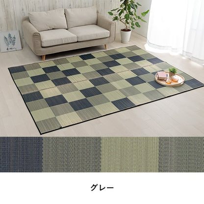 純国産い草花ござカーペットブロック江戸間1畳約87×174cm