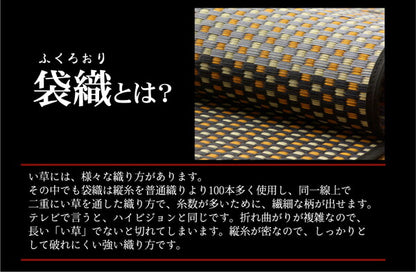 純国産い草花ござカーペット銀河江戸間6畳約261×352cm