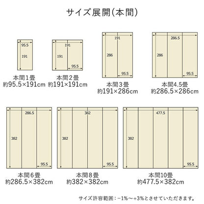 洗えるござ日本製国産カーペット丈夫除菌スプレー対応敷詰ラグ敷物アウトドアレジャーペット江戸間2畳約174×174cm