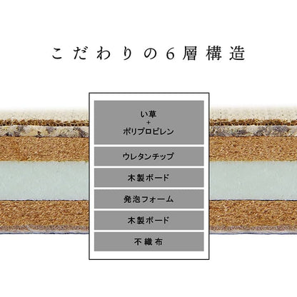 国産い草日本製置き畳ユニット畳簡単和室6層約70×70×4.5cm単品