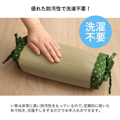 寝具枕角枕い草吸湿調湿効果抗菌防臭ベージュ30×15cm