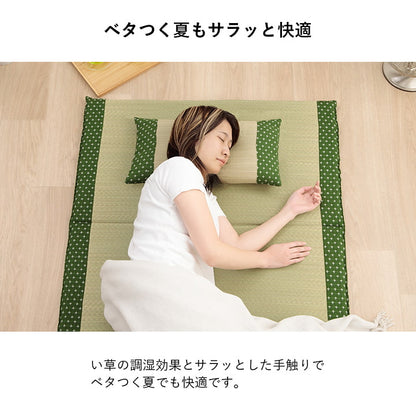 寝具枕平枕い草吸湿調湿効果抗菌防臭ベージュ50×30cm