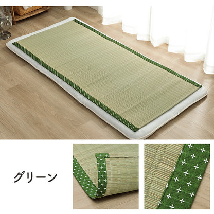 寝具シーツい草吸湿調湿効果抗菌防臭グリーン88×180cm
