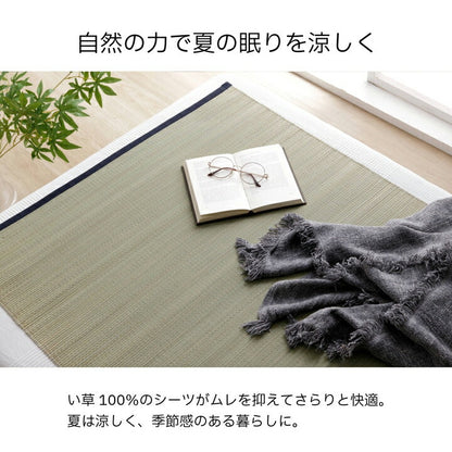 寝ござ い草 シーツ スマート シングル 国産い草 無地 メセキ織 寝具 敷パッド 『スマート』