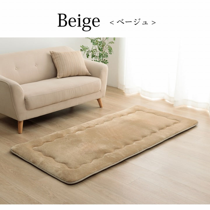 ラグ撥水厚手こたつ敷き布団長方形あったか仕様6層タイプベージュ約90×190cm