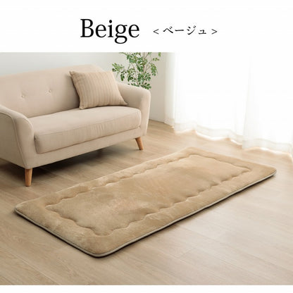 ラグ撥水厚手こたつ敷き布団長方形あったか仕様6層タイプベージュ約90×190cm