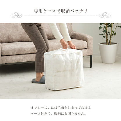 こたつ布団長方形フランネル洗える無地のびるハイタイプソファー用グレー約190×190cm