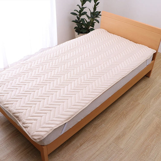 寝具オールシーズン快適睡眠ベッドパッド洗える帝人マイティトップ2防ダニ抗菌防臭洗濯機OK四隅ゴムバンド付きズレにくいセミダブル120×200cm