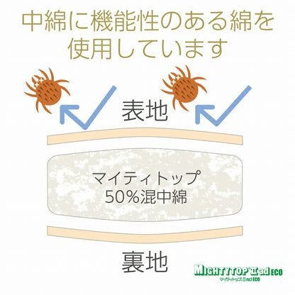 寝具オールシーズン快適睡眠ベッドパッド洗える帝人マイティトップ2防ダニ抗菌防臭洗濯機OK四隅ゴムバンド付きズレにくいセミダブル120×200cm