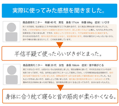 ピロー枕洗える低反発いびき解消低反発約64×35
