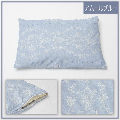 寝具洗える清潔枕パイプカバー付き日本製約35×50cm