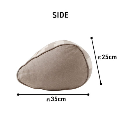 クッション寄りかかり日本製オーガニックコットン綿100%ボーダー洗える背もたれ約55×35×25cm