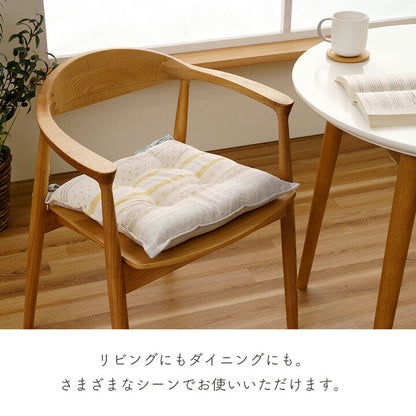 クッションシート日本製北欧洗えるブルー約43×43cm