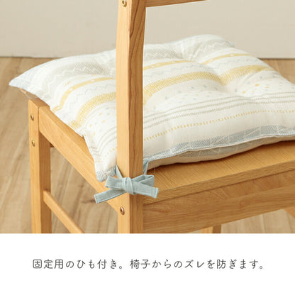 クッションシート日本製北欧洗えるブルー約43×43cm