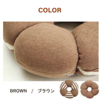 クッション穴あき円座花シンプルもっちり低反発ウレタンオフィスドライブ約40cm丸