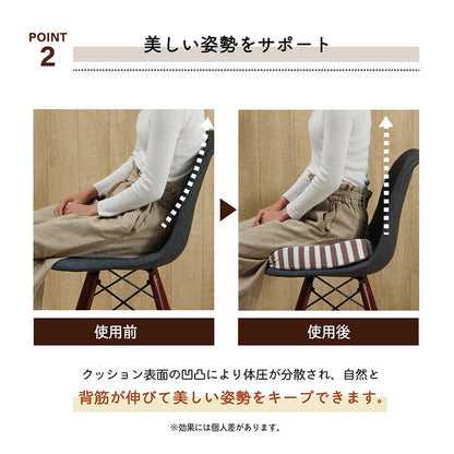 クッションオフィス椅子シンプルもっちり低反発オフィスドライブ約45×35×7cm