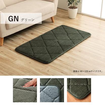 クッション座布団オシャレコーデュロイ調滑りにくい加工ふかふかキルト無地正方形約60×60cm