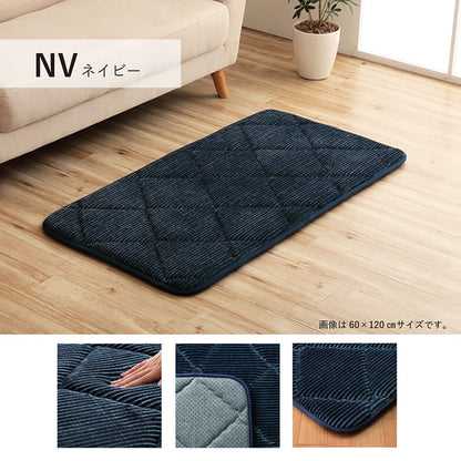 クッション座布団オシャレコーデュロイ調滑りにくい加工ふかふかキルト無地正方形約60×60cm