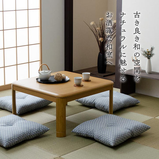 座布団洗える銘仙判日本製セット盆来客和室洋室和柄麻の葉約55×59cm同色5枚組