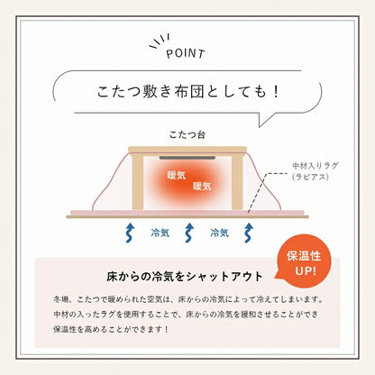 ラグマットホットカーペットカバー約2畳エコフェイクファー洗える抗菌防臭ラグおしゃれ正方形カーペット絨毯床暖房対応