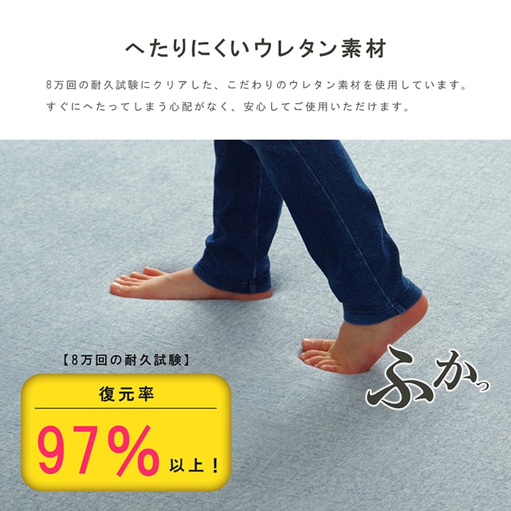 ラグ正方形滑りにくい防音ボリューム厚いへたりにくいパイル地無地約185×185cm約2畳オールシーズンホットカーペット対応床暖房対応