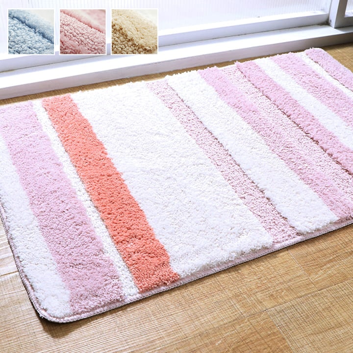 バスマット吸水性抜群ふんわりおしゃれ約50×75cm