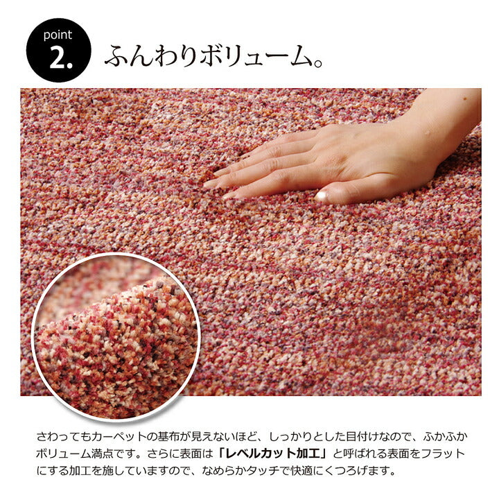 ラグカーペット1畳抗菌防臭防ダニタフト国産ミックスカラーイリゼ約95×140cm