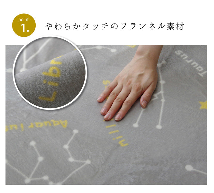 抗菌・防臭ウォッシャブルフランネルホットカーペットカバーWSミリオンRUG」約185×185cm