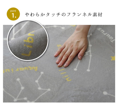抗菌・防臭ウォッシャブルフランネルホットカーペットカバーWSミリオンRUG」約185×185cm