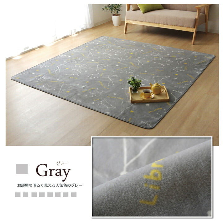 抗菌・防臭ウォッシャブルフランネルホットカーペットカバーWSミリオンRUG」約185×185cm