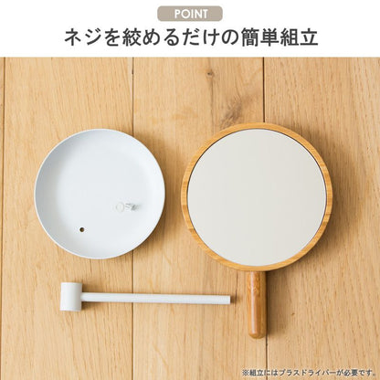 卓上ミラー鏡卓上丸両面拡大メイク化粧手鏡シンプル卓上鏡コンパクト丸型おしゃれ化粧鏡拡大鏡インテリア丸いハンドミラースタンドミラーミラードレッサーメイク用化粧用スタンド