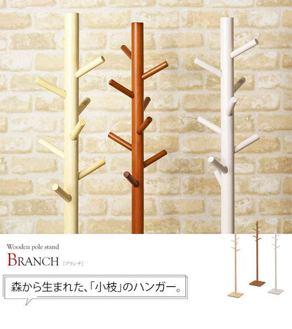ハンガーラックポールハンガースリム子供玄関コートハンガー木製おしゃれシンプルキッズ頑丈ラック洋服掛けポールスタンド