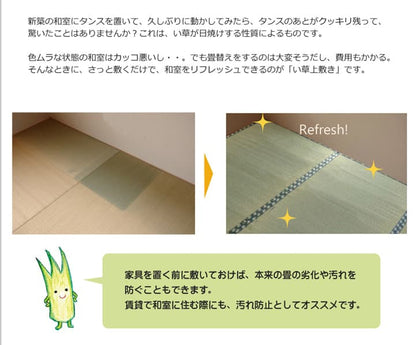 純国産減農薬栽培い草上敷きカーペット糸引織西陣江戸間2畳約176×176cm熊本県八代産イ草使用