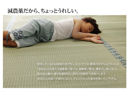 純国産減農薬栽培い草上敷きカーペット糸引織西陣江戸間8畳約352×352cm熊本県八代産イ草使用