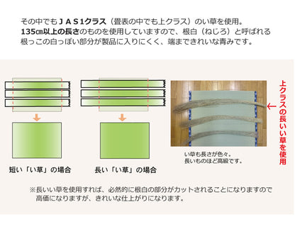 純国産い草上敷きカーペット麻綿織清正本間1畳約95×191cm熊本県八代産イ草使用