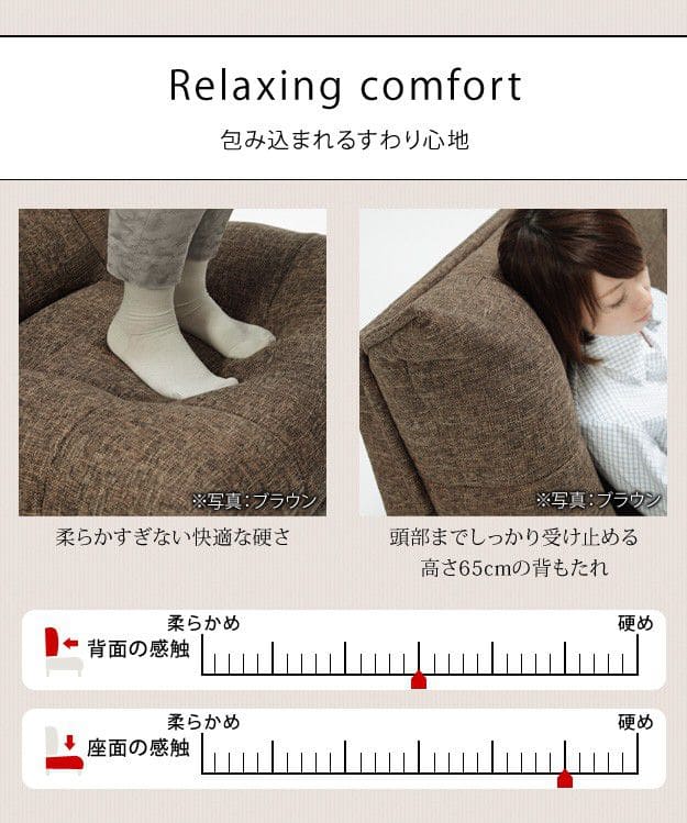 ハイバックローソファ-ウィル3点セット