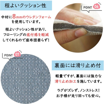 カーペット夏用6畳洗えるおしゃれ3畳ラグ夏シャギーラグ北欧絨毯厚手センターラグシャギー130×170格安赤ちゃん防音厚め