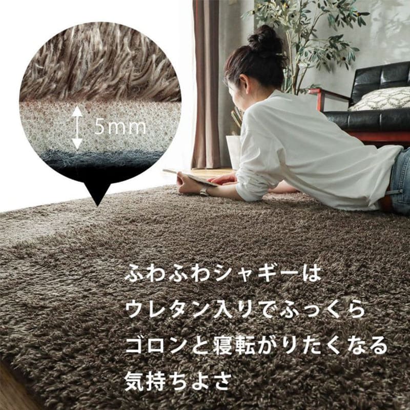 ラグ冬用冬カーペット3畳洗える滑り止めシャギーおしゃれ洗濯自宅絨毯オールシーズンかわいいウレタンふわふわ小さめグリーン190x240センターラグリビングラグ可愛い北欧風リビング格安冬用ラグじゅうたん赤ちゃんサイズデザイン