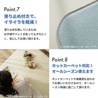 ラグ冬用カーペット3畳冬低反発厚手洗濯おしゃれ洗える絨毯オールシーズンかわいい滑り止めウレタン軽いさらら感190x240メッシュセンターラグリビングラグ可愛い北欧風リビング格安冬用ラグじゅうたん赤ちゃんサイズデザイン